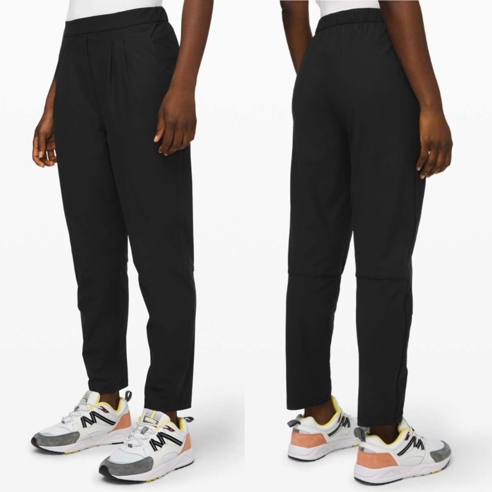 Lululemon Essential High Rise Trouser Pants Size 8 Warpstreme Black Stretch
